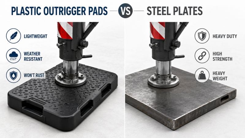 Plastic Outrigger Pads vs Steel Plates